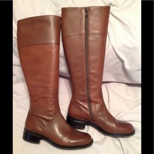 Talbots brown leather riding boots, EUC